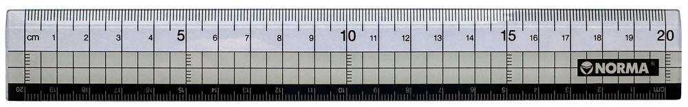 Лінійка пластикова NORMA (9004-20N), 20 см., прозора